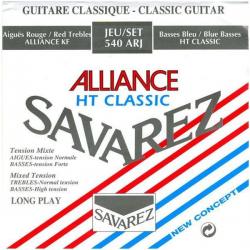 Струны для классической гитары, карбон, комбинированное натяжение SAVAREZ 540ARJ Alliance HT Classic Mixed Tension