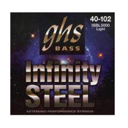 Струны для бас-гитары, стальная обмотка с покрытием GHS ISBL5000 Infinity Steel Light 40-102
