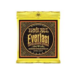 Струны для акустической гитары Everlast 80, 20 Bronze Extra Light (10-14-20w-28-40-50) ERNIE BALL 2560