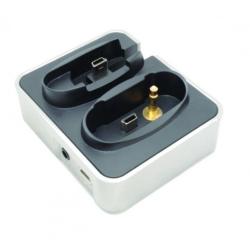 Зарядное устройство для AR2 приемника и поясного передатчика AL2, разъем mini-USB для внешнего сетевого адаптера, 3,5мм Jack Audio-выход. SAMSON AR2D-E1 Double Dock