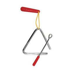 Треугольник в комплекте с палочкой и держателем, красная ручка LATIN PERCUSSION LPR482-I