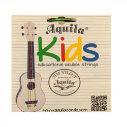 Разноцветные струны для укулеле сопрано/концерт/тенор без книги AQUILA KIDS 160U
