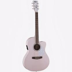 Электро-акустическая гитара, розовая, с чехлом CORT Jade-Classic-PPOP-bag