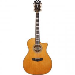 Электроакустическая 12-струнная гитара, цвет натуральный D'ANGELICO PREMIER FULTON VN