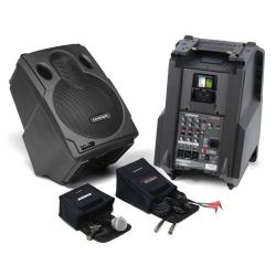 Мобильный звуковой комплект: 250 Вт, Две акустич. системы (12``НЧ+1``ВЧ), встроенный микшер, возможность работы от аккумуляторов SAMSON EXL250 Express