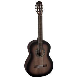 Леворукая классическая гитара, верхняя дека: ель, задняя дека и обечайка: махагон, гриф: махагон, накладка: овангкол, цвет: antique brown satin LA MANCHA Granito 32 AB-L