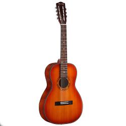 Акустическая гитара, фолк 7 струнная, верхняя дека - кедр, нижняя и обечайка - красное дерево, гриф - нато, накладка - палисандр MARTINEZ FAW-705-7-YS