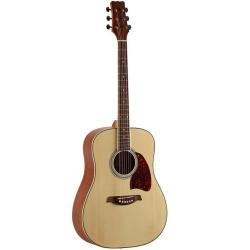 Акустическая гитара, вестерн, верхняя дека - ель, корпус - красное дерево, гриф - катальпа, накладка - палисандр MARTINEZ W-12 A-N