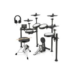Электронная ударная установка (5 пэдов барабанов, 4 пэда тарелок, стул DONNER DED-200 Electric Drum Set 5 Drums 4 Cymbals